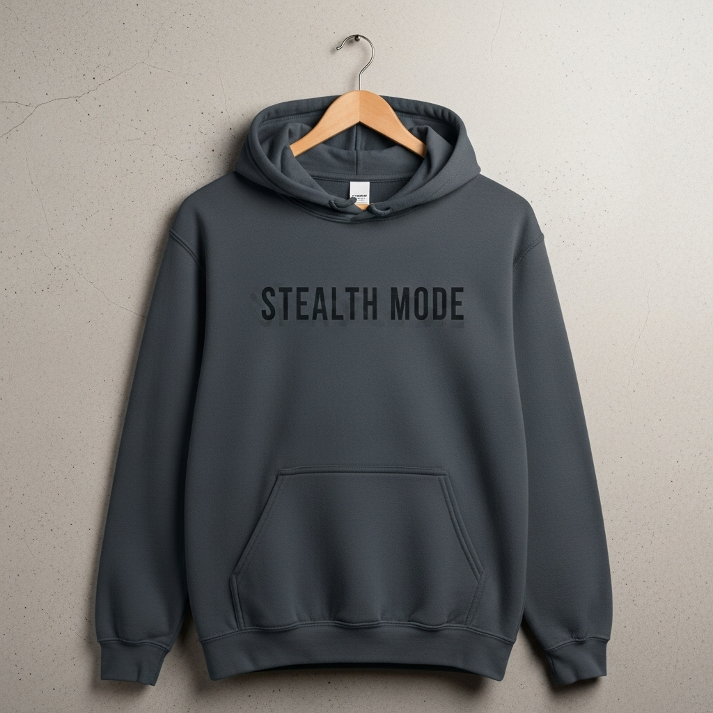 Unisex cotton hoodie - 'Stealth Mode' design